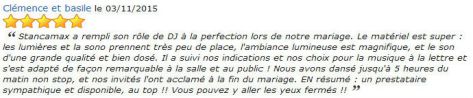 AVIS PRESTATION DJ STANCAMAX