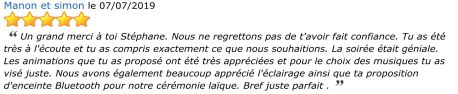 AVIS PRESTATION DJ STANCAMAX LA FERME DU BASSIN